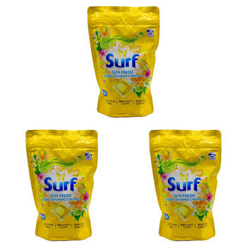 120pc Surf Fabric Washing Capsules Front & Top Loader - Sun Fresh