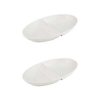 2PK Alto Serve & Share 2 Part Dish Bowl Kitchen Serveware 35x23cm