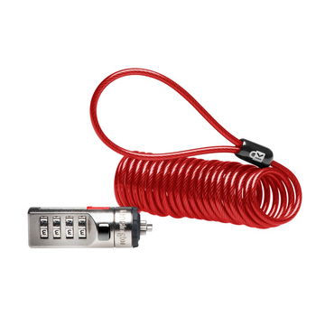 Kensington Portable Combination Cable Lock For Laptop - Red