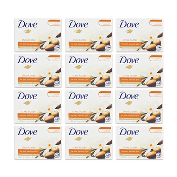 12PK Dove 100G Beauty Cream Soap Bar Shea Butter w/ Vanilla Sent