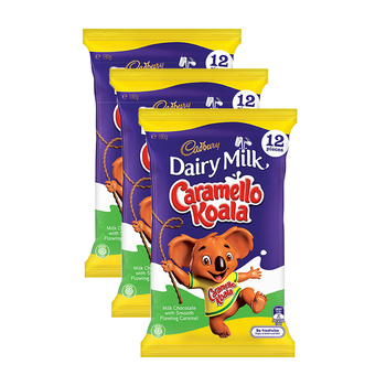 3x 12pc Cadbury 180g Chocolate Caramello Koala Sharepack