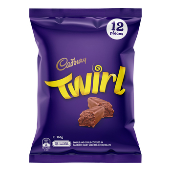 12pc Cadbury 168g Dairy Milk Chocolate Twirl Sharepack