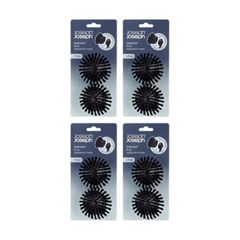 4x 2pc Joseph Joseph SinkTech Pan Scraper Brush Replacement Heads Graphite