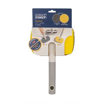 Joseph Joseph CleanTech Surface Scrubber Compatible W/ Extension Pole 2-in-1
