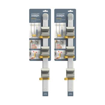 2PK Joseph Joseph CleanTech Cleaning Tool Storage Rail W/ Adjustable Hooks 49cm