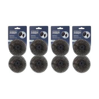 4x 2pc Joseph Joseph SinkTech Steel Kitchen Scourer Replacement Heads Graphite