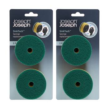 2x 2pc Joseph Joseph SinkTech Compatible Dish Sponge Replacement Heads