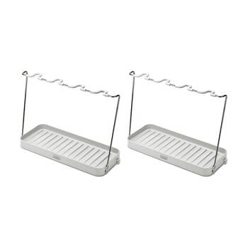 2PK Joseph Joseph DrySmart Wine Glass Drying Rack Kitchen Organiser Stone