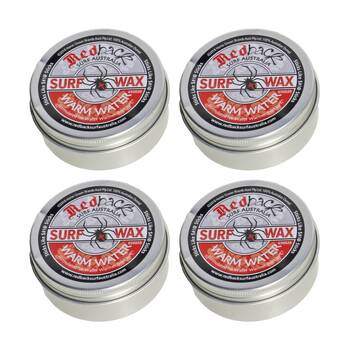 4PK Redback Incredible Grip Surf Wax Formulated For Warm Water Above 20C 65g