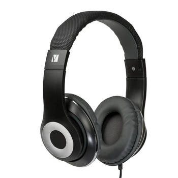 Verbatim Class Over-Ear Headphones w/Inline Mic Black