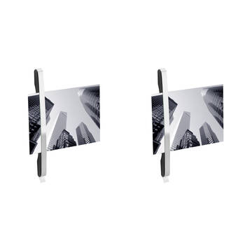 2PK Blomus Flip Magnetic Picture Display Clip Home/Office Photo Holder Decor Silver