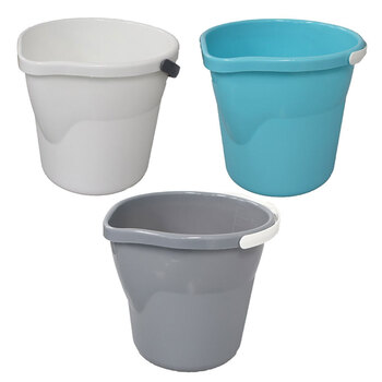 3PK Boxsweden Heavy Duty Bucket With Handle 12Lt Assorted