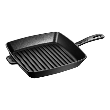 Staub American 26cm Square Cast Iron Grill Pan - Black