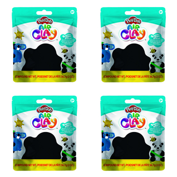 4PK Play-Doh 2oz Air Clay Kids Art Craft Play Toy 3y+ Black