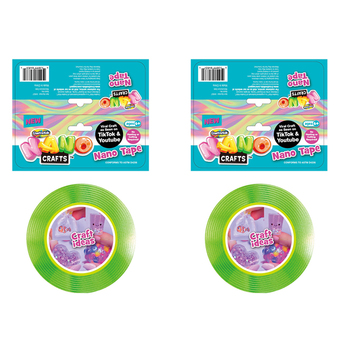 2PK Nano Crafts Adhesive Tape Kids Imaginative Play - Green