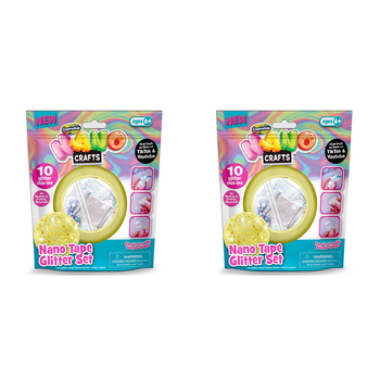2PK Nano Crafts Glitter Tape Set Art Craft Kids Creative Toy 6y+ Yellow