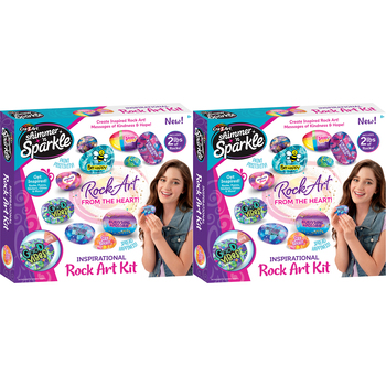 2PK Shimmer 'n Sparkle Kids/Children Inspirational Rock Art 8y+