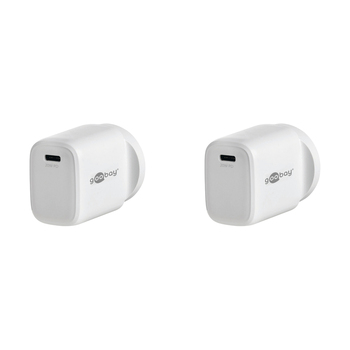 2PK Goobay Wall Charger Adapter ANZ 20W USB-C PD - White