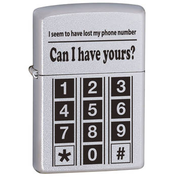 Zippo "I Have Seem To Have Lost" Genuine Satin Chrome Cigar Cigarette Lighter