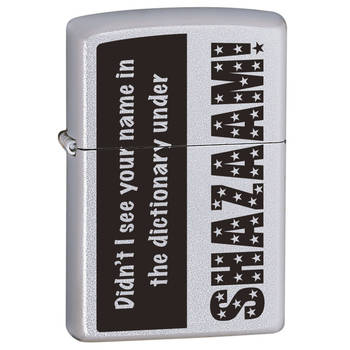 Zippo "Didn't I See Your Name" Genuine Satin Chrome Cigar Cigarette Lighter