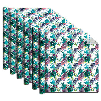 6x Boyle Self Adhesive 1.5mx45cm Vinyl Film - Tropical Plants