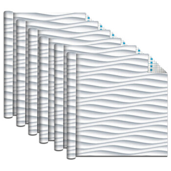 6x Boyle Self Adhesive 1.5mx45cm Vinyl Film - White Waves