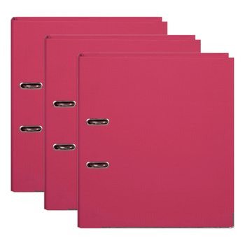 3PK Marbig PE Lever Arch File Folder A4 Document Organiser - Coral
