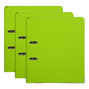 3PK Marbig PE Lever Arch File Folder A4 Document Organiser - Lime