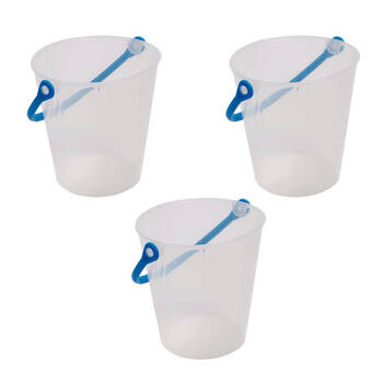3PK Beleduc Transparent Bucket Sand Play Sandpit Toy Kids/Children - 3y+