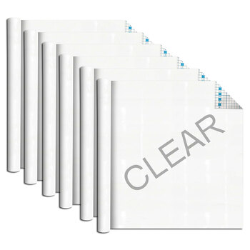 6x Boyle Self Adhesive 1.5mx45cm Vinyl Film - Clear