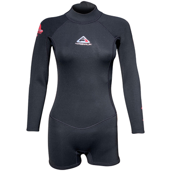 Adrenalin Wahine Ladies 2mm Long Sleeve Boy Leg Springsuit 10 - Black