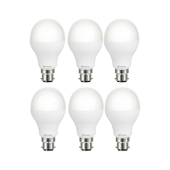6PK Verbatim B22 Bayonet CW Classic A Dimming Light Bulb 11W/1100lm/4000K