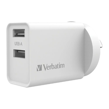 Verbatim USB Wall Dual Charger Single Port 2.4Amp