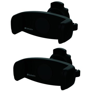 2x Verbatim Mount Air Vent Holder For Mobile Phone - Black