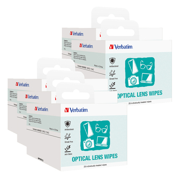 125pc Verbatim Cleaning Wipes For Optical Lens Eye Glasses/Camera/VR