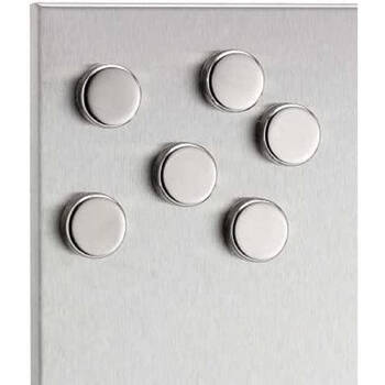 6pc Blomus Muro Stainless Steel Refrigerator Board Magnets Round 25mm Silver