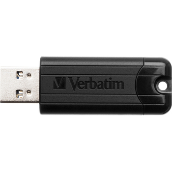 Verbatim Pinstripe Microban 128GB USB 3.0 Drive - Black