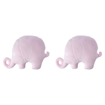 2PK Playgro Pink Elephant Shaped Soft Polyester Cot Baby/Infant Cushion/Pillow