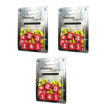 3PK Renegade Game Outbreak Undead 2nd Edition RPG Gamemasters Tokens