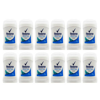 12PK Rexona MotionSense Shower Clean 48H Antiperspirant Stick Deodorant 40g