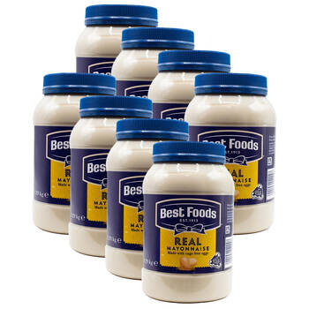 8PK Best Foods 1.29kg Real Mayonnaise Origial Creamy Mayo Jar