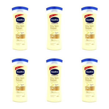 6PK Vaseline Intensive Care Moisturising Body Lotion For Dry Skin 400ml