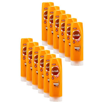 12PK Sunsilk Defeat Damage Strengthening Hair Conditioner 350ml Hydrating