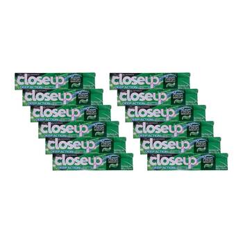 12PK Closeup Gel Toothpaste Deep Action Menthol Fresh 160g Tube