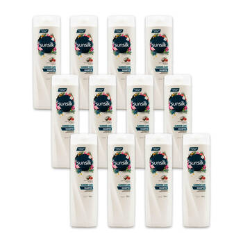 12PK Sunsilk 350ml Shampoo Summer Care w/ Coconut Oil & Hibiscus