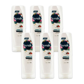 6PK Sunsilk 350ml Conditioner Summer Care w/ Coconut Oil & Hibiscus