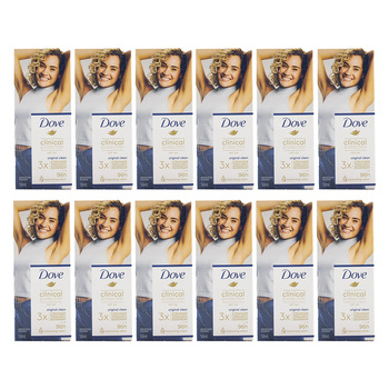 12PK Dove 50ml Antiperspirant Clinical Protect Original Clean Roll On Deodorant