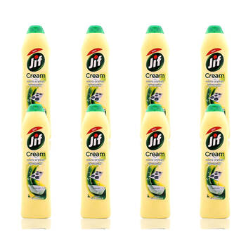 8PK Jif Cream w/ Micro Crystals Multi-purpose Cleaner 500ml Lemon - Yellow