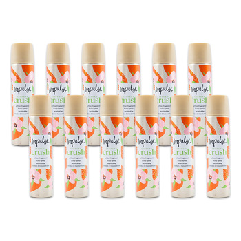 12PK Impulse 50G Ladies Scent Body Spray Perfume Fragrance Instant Crush