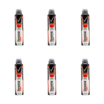 6PK Rexona 145g/250ml Deodorant Men Sport Antiperspirant Body Spray